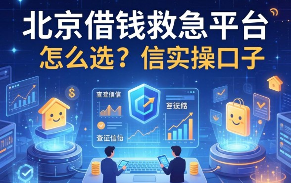 在北京借钱救急平台怎么选？分享五个不查征信的实操口子