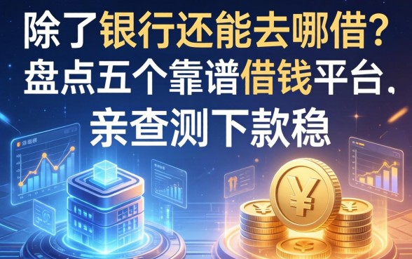 除了银行还能去哪借？盘点五个靠谱借钱平台，亲测下款稳