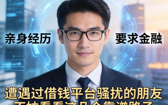 亲身经历：遭遇过借钱平台骚扰的朋友，不妨看看这几个靠谱路子