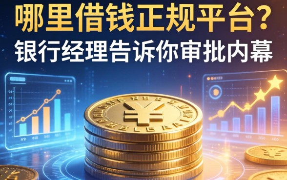 哪里借钱正规平台？银行经理告诉你审批内幕