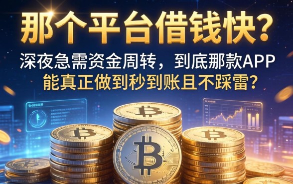 那个平台借钱快？深夜急需资金周转，到底哪款APP能真正做到秒到账且不踩雷？
