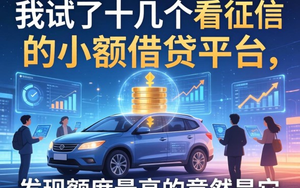 我试了十几个不看征信的小额借钱平台，发现额度最高的竟然是它
