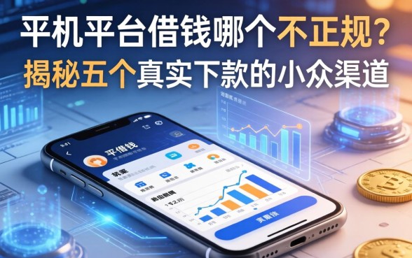 手机平台借钱哪个不正规？揭秘五个真实下款的小众渠道