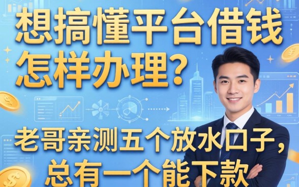 想搞懂平台借钱怎样办理？老哥亲测五个放水口子，总有一个能下款