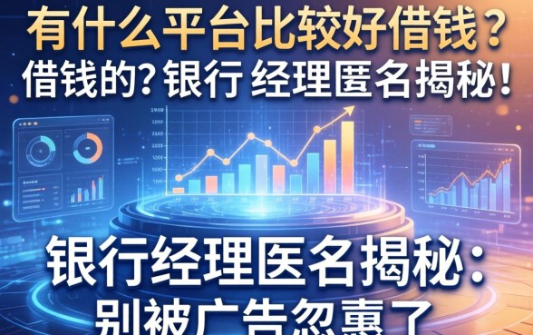 有什么平台比较好借钱的？银行经理匿名揭秘：别被广告忽悠了