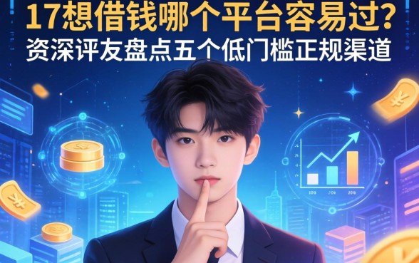 17岁想借钱哪个平台容易过？资深网友盘点五个低门槛正规渠道