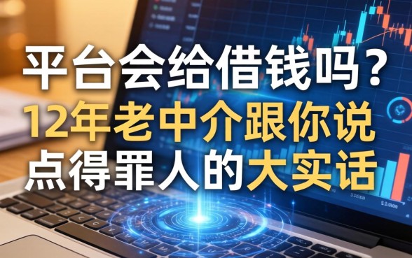 平台会给借钱吗？12年老中介跟你说点得罪人的大实话