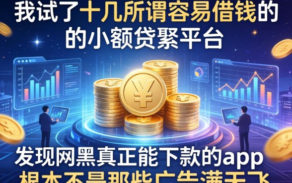 我试了十几个所谓容易借钱的小额贷款平台，发现网黑真正能下款的app根本不是那些广告满天飞的