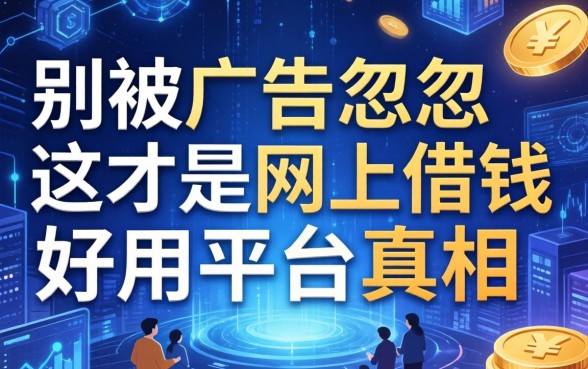 别被广告忽悠，这才是网上借钱好用平台的真相
