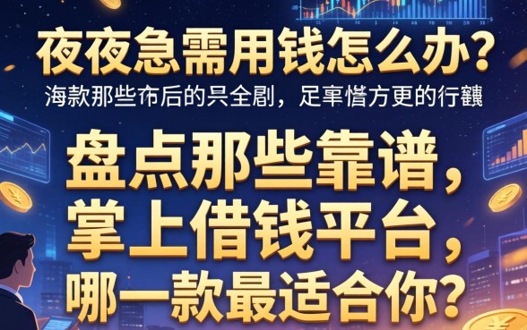 深夜急需用钱怎么办？盘点那些靠谱的掌上借钱平台，哪一款最适合你？