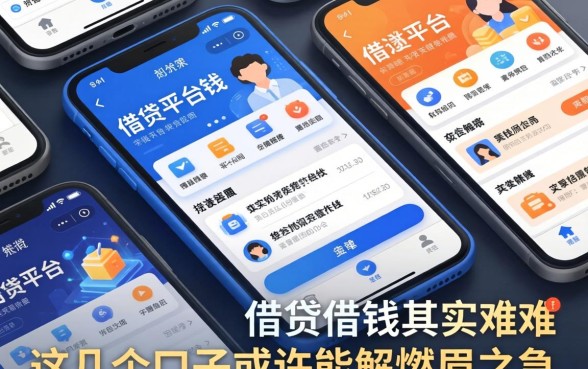 在多个借钱平台借钱其实不难，这几个口子或许能解燃眉之急