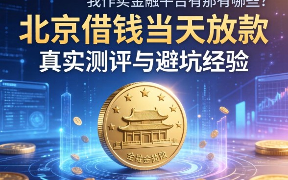 北京借钱当天放款的平台有哪些？分享我的真实测评与避坑经验