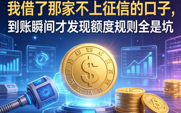 我借了那家不上征信的口子，到账瞬间才发现额度规则全是坑