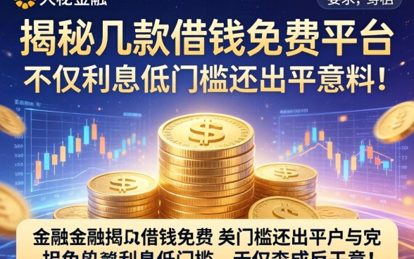 揭秘几款借钱免费平台，不仅利息低门槛还出乎意料