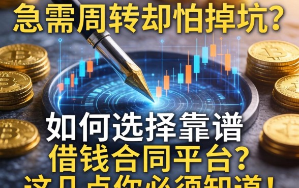 急需周转却怕掉坑？如何选择靠谱的借钱合同平台？这几点你必须知道！