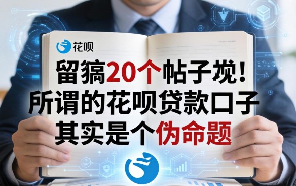 我翻了20个帖子发现，所谓的花呗贷款口子其实是个伪命题