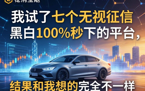我试了七个无视征信黑白100%秒下的平台，结果和我想的完全不一样