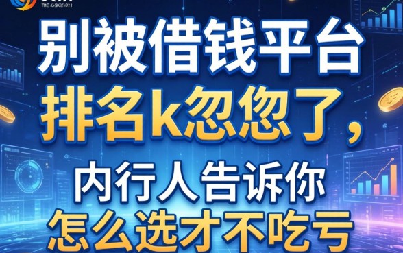 别被借钱平台排名k忽悠了，内行人告诉你怎么选才不吃亏