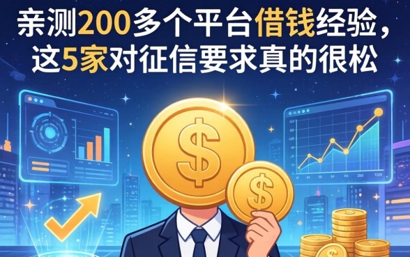 亲测200多个平台借钱经验，这5家对征信要求真的很松
