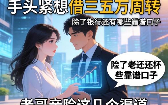 手头紧想借三五万周转，除了银行还有哪些靠谱口子？老哥亲测这几个渠道