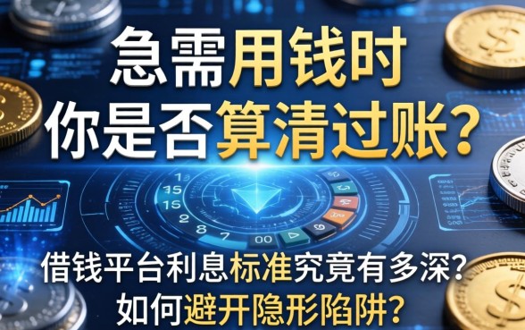 急需用钱时你是否算清过账？借钱平台利息标准究竟有多深？如何避开隐形陷阱？