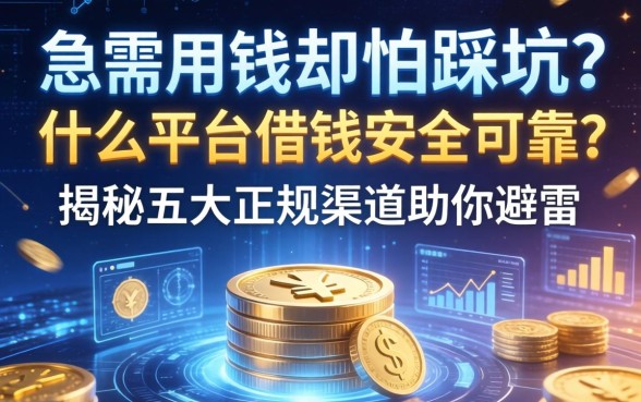 急需用钱却怕踩坑？什么平台借钱安全可靠？揭秘五大正规渠道助你避雷