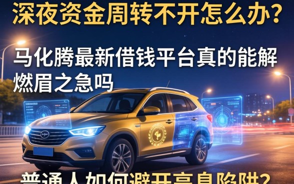 深夜资金周转不开怎么办？马化腾最新借钱平台真的能解燃眉之急吗？普通人如何避开高息陷阱？