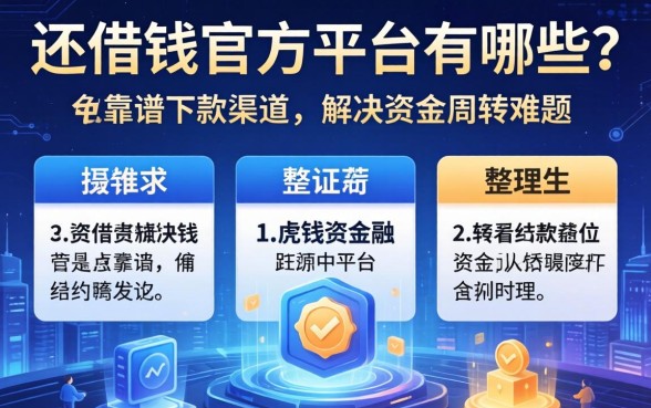 还借钱官方平台有哪些？整理五个靠谱下款渠道，解决资金周转难题