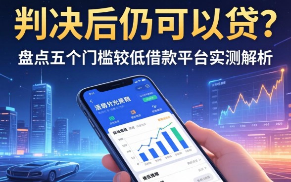 判决后仍可贷？盘点五个门槛较低的借款平台实测解析
