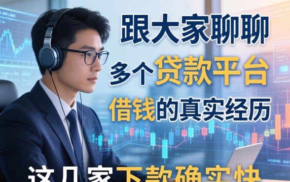 跟大家聊聊多个贷款平台借钱的真实经历，这几家下款确实快