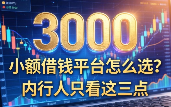 3000小额借钱平台怎么选？内行人只看这三点
