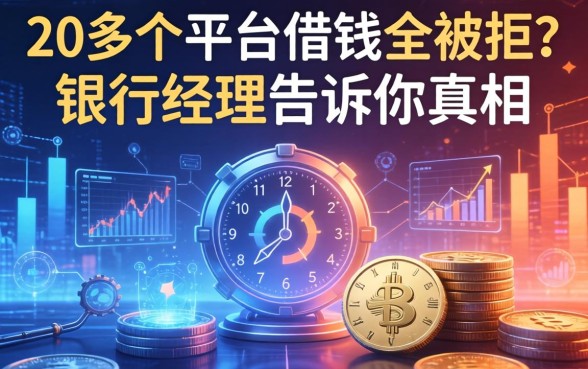 20多个平台借钱全被拒？银行经理告诉你真相
