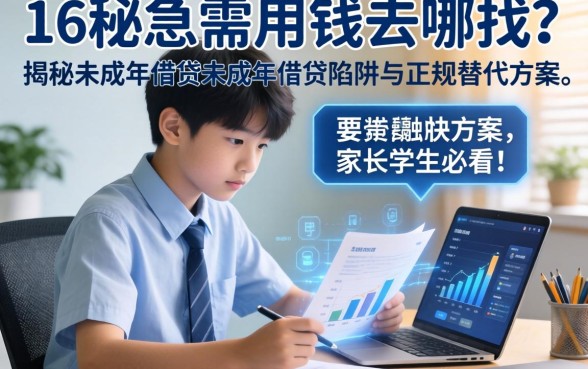 16岁急需用钱去哪找？揭秘未成年借贷陷阱与正规替代方案，家长学生必看！