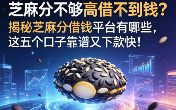芝麻分不够高借不到钱？揭秘芝麻分借钱的平台有哪些，这五个口子靠谱又下款快！