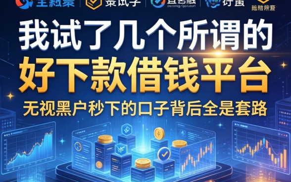 我试了几个所谓的好下款借钱平台，发现无视黑户秒下的口子背后全是套路