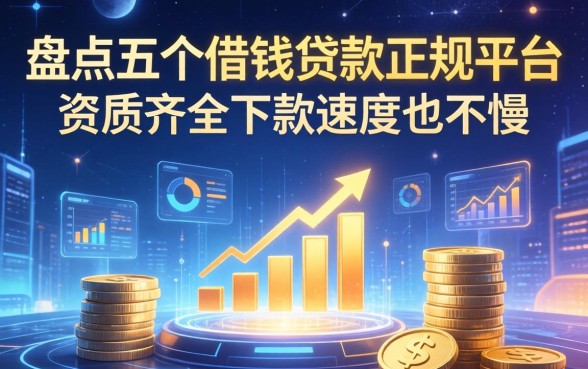 盘点五个借钱贷款正规平台，资质齐全下款速度也不慢