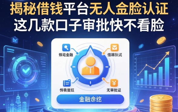 揭秘借钱平台无人脸认证，这几款口子审批快不看脸