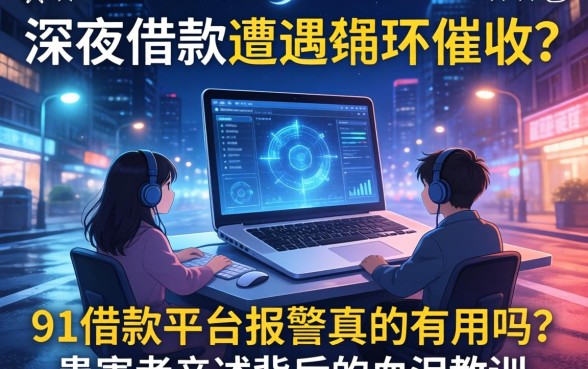 深夜借款遭遇连环催收？91借钱平台报警真的有用吗？受害者亲述背后的血泪教训