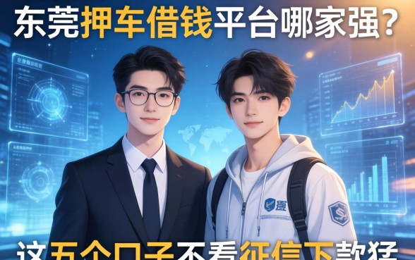 兄弟们实测：东莞押车借钱平台哪家强？这五个口子不看征信下款猛