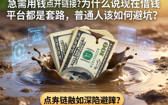 急需用钱点开链接却深陷泥潭？为什么说现在借钱平台都是套路，普通人该如何避坑？