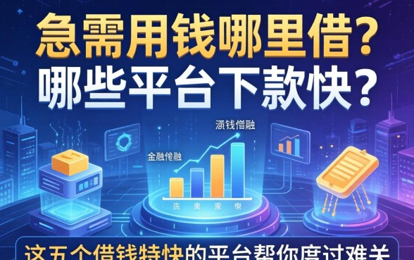 急需用钱哪里借？哪些平台下款快？这五个借钱特快的平台帮你度过难关