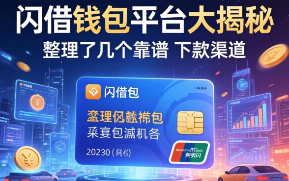 闪借钱包平台大揭秘：整理了几个靠谱的下款渠道