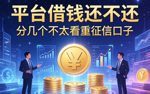 关于平台借钱还不还，分享几个不太看重征信的口子