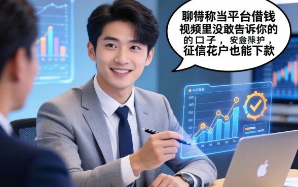 聊聊那些平台借钱视频里没敢告诉你的口子，征信花户也能下款