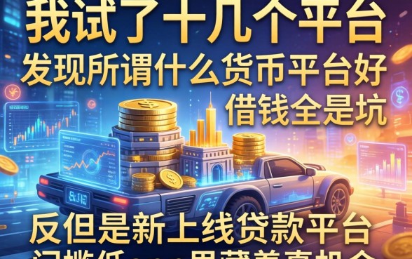 我试了十几个平台，发现所谓什么货币平台好借钱全是坑，反倒是新上线贷款平台门槛低app里藏着真机会