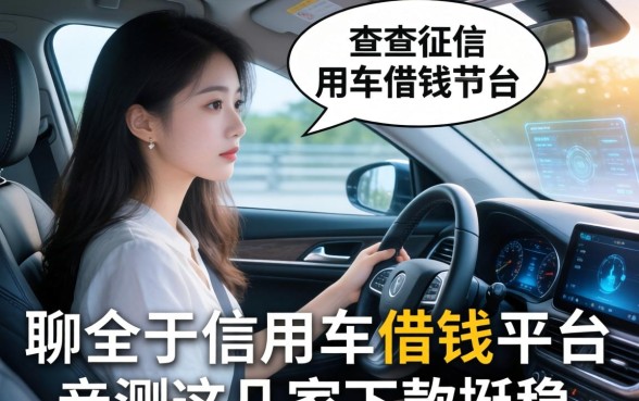聊聊那些不查征信的用车借钱平台，亲测这几家下款挺稳