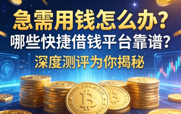 急需用钱怎么办？哪些快捷借钱平台靠谱？这篇深度测评为你揭秘
