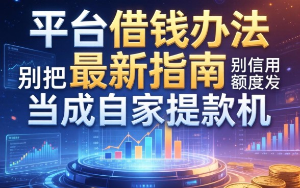 平台借钱办法最新指南：别把信用额度当成自家提款机