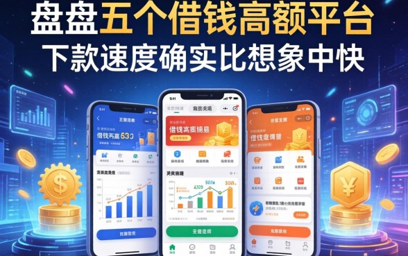 盘点五个借钱高额平台，下款速度确实比想象中快