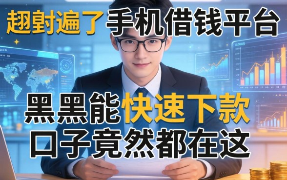 我翻遍了手机借钱平台，发现黑户能快速下款的口子竟然都在这